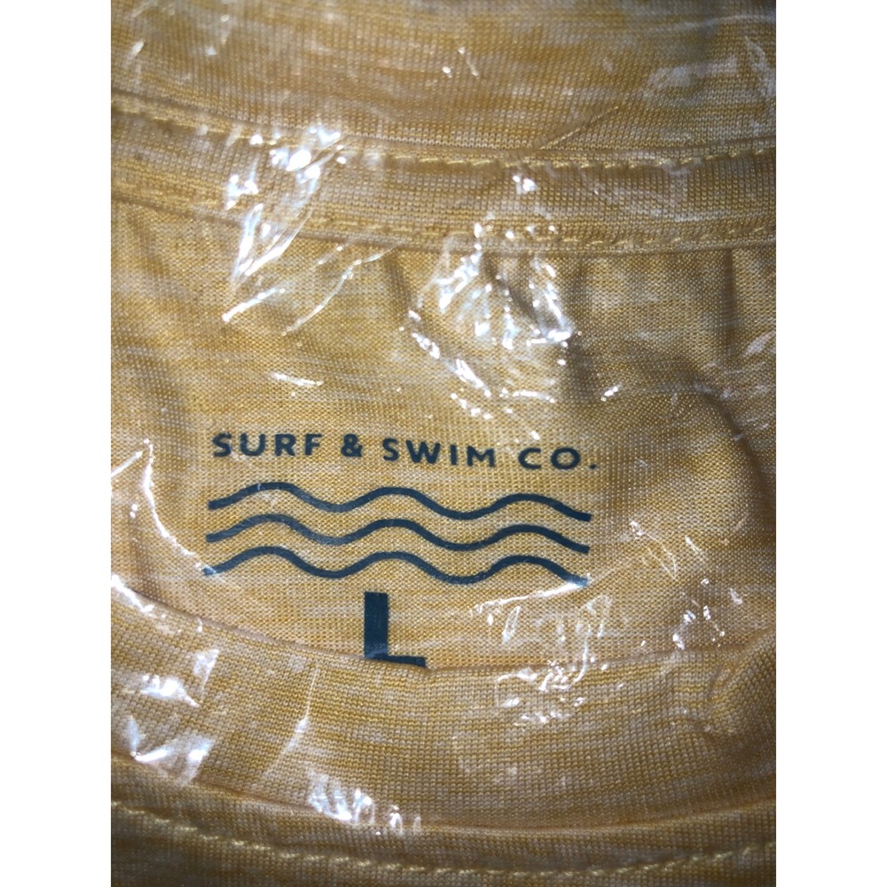 Surf & Swim Co Mens Long Sleeve Swim Tee UPF 50+ Wild Honey Yellow TS221-12 L - Picture 3 of 5